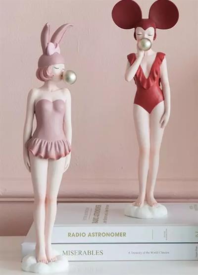 OB 916 - MİKİ TAVŞAN KIZ 2 HAM POLYESTER BİBLO