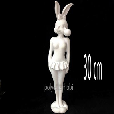 OB 916 - MİKİ TAVŞAN KIZ 2 HAM POLYESTER BİBLO