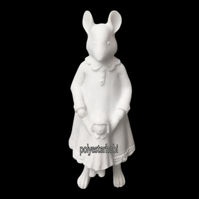 OB 968 - Fare Hanım Oyuncak Detaylı Biblo Ham Polyester Obje