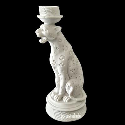 SA 242 - Kaideli Puma Şamdan Ham Polyester Obje