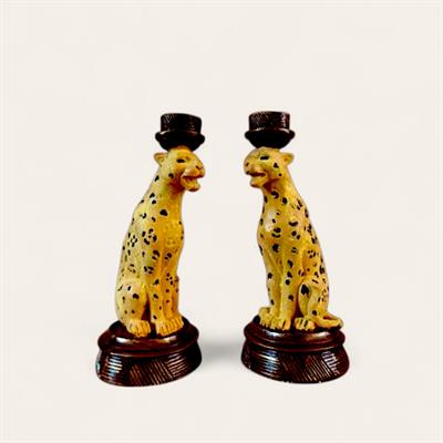 SA 242 - Kaideli Puma Şamdan Ham Polyester Obje