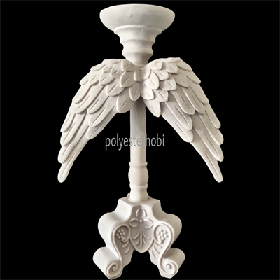 SA 248 - Kanatlı Büyük Şamdan Ham Polyester Obje