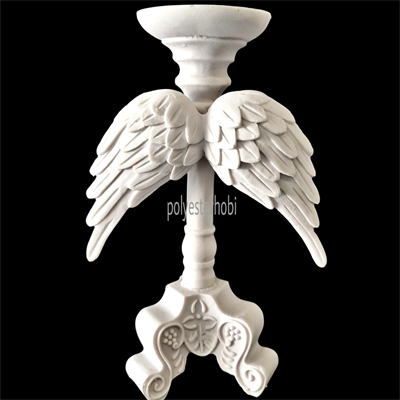 SA 249 - Kanatlı Küçük Şamdan Ham Polyester Obje