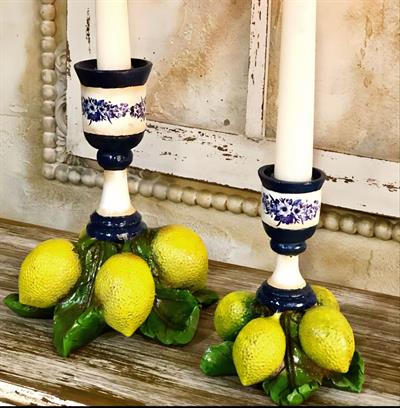 Sa 260 - Limonlu Şamdan Ham Polyester Dekor