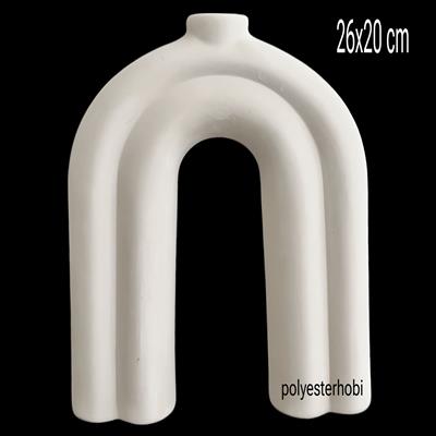 SC 073 - Modern İskandinav Vazo Ham Seramik Dekoratif Obje