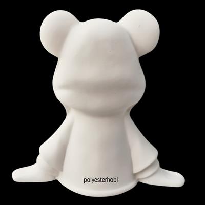 SC 95 - Oturan Mickey Figür Dekoratif Ham Seramik Obje