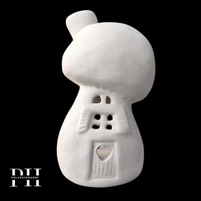 SM 131 - Mantar Ev Biblo Ham Seramik Ev Dekor