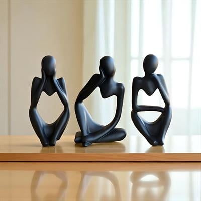 Soyut İnsancıklar Set Dekoratif Biblo , Ev , Ofis Dekor Heykel