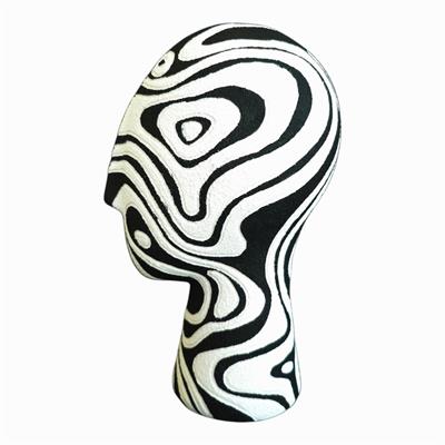 Dekoratif Soyut Windy Head Biblo Ev , Ofis Dekor, Obje, Modern Tasarım Heykel (27x15x18 cm)