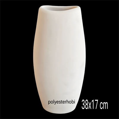 SV 37 - Yassı  Vazo Ham Seramik Obje