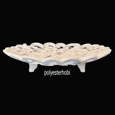 TE 130 - Dantel Tepsi Dekoratif Ham Polyester Obje