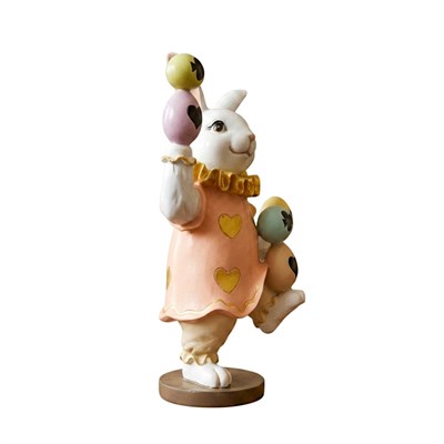 Yumurta Taşıyan Tavşan Obje, Alice Harikalar Diyarı  ,Paskalya Temalı , Ev Dekorasyon Biblo (27x16 cm)