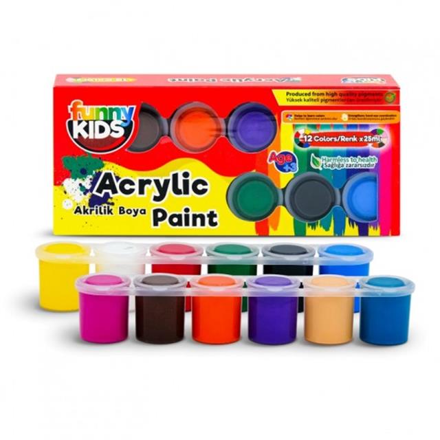 Akrilik Boya Öğrenci 12 Li Set 25 ml