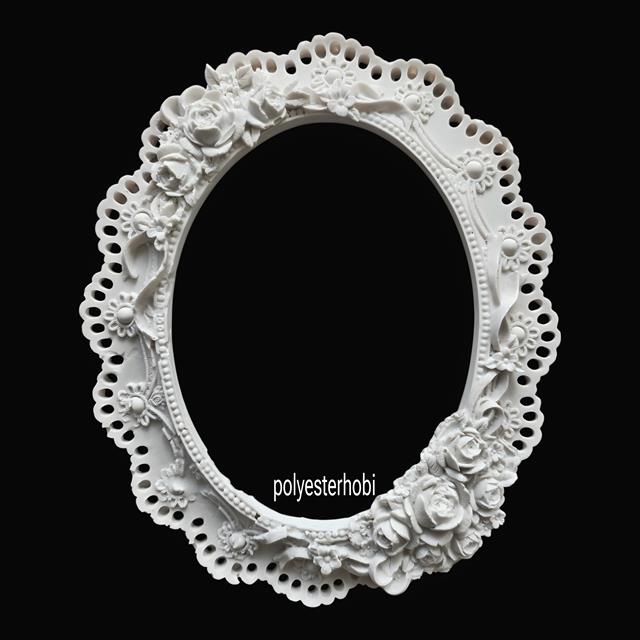 CE 322 - Roselline Çerçeve Ham Polyester Büyük Boy Duvar Dekor