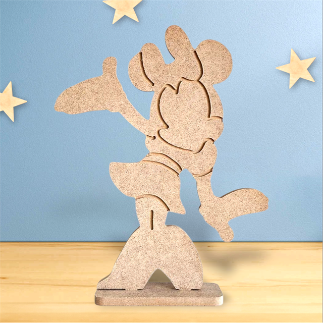 Minnie Figür Ham Ahşap Çocuk Odası Obje