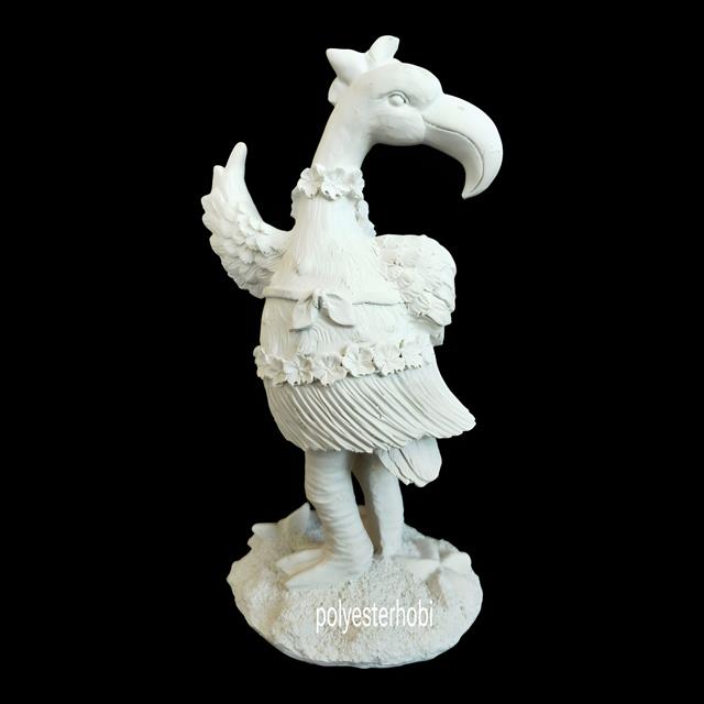OB 2455 - Flamingo Kız Dansçı Biblo Ev ,Bahçe Dekor, Heykel Ham Polyester Obje