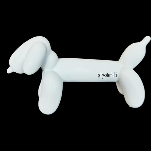 OB 2460 - Balon Köpek Biblo Ev , Ofis Dekor, Obje Ham Polyester Modern Heykel