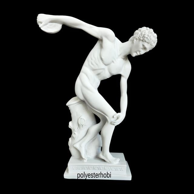Ob 2486 - Discobolus Disk Atan Atlet Heykel  Ham Polyester Ev ,Ofis Dekor