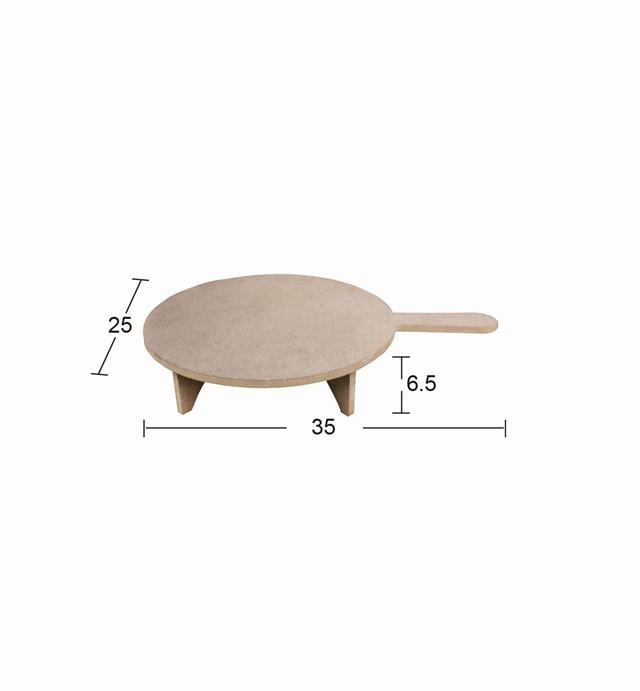 SN 18 - Ayaklı Yuvarlak Sunumluk Ham Mdf Ev, Mutfak Dekor