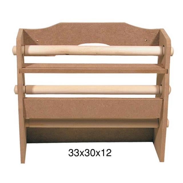 T 766 - Folyoluk 3 Katlı Asılabilir Ham Mdf Mutfak Dekor