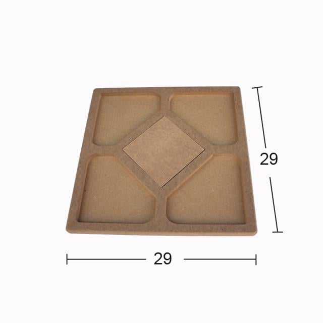 T 782 - Kare Karolu Tepsi Ham Mdf Sunumluk