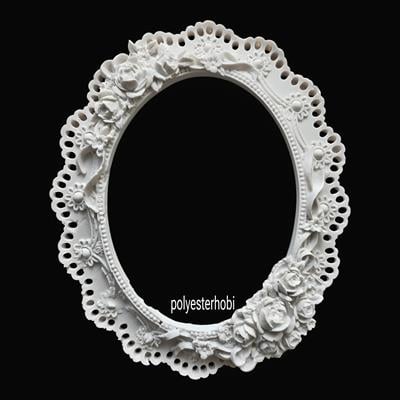 CE 322 - Roselline Çerçeve Ham Polyester Büyük Boy Duvar Dekor