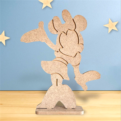 Minnie Figür Ham Ahşap Çocuk Odası Obje