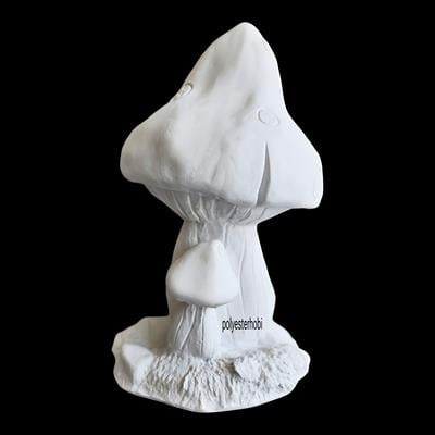 OB 2446 - Mantar Heykel Bahçe , Ev ,Ofis Dekorasyon , Ham Polyester Biblo