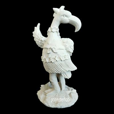 OB 2455 - Flamingo Kız Dansçı Biblo Ev ,Bahçe Dekor, Heykel Ham Polyester Obje