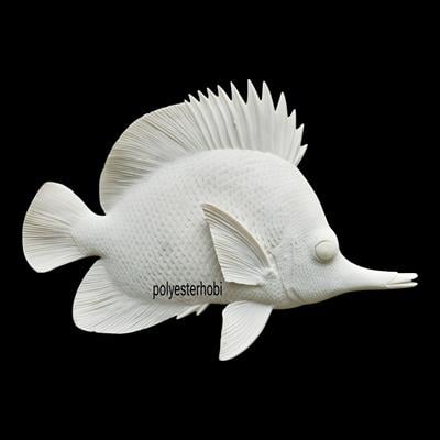 OB 2471 - Kelebek Balığı Obje Ham Polyester Duvar Dekor