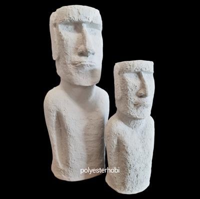 Ob 2479 - Moai Heykel Büyük Boy Ham Polyester Ev ,Ofis Dekor