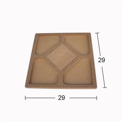T 782 - Kare Karolu Tepsi Ham Mdf Sunumluk
