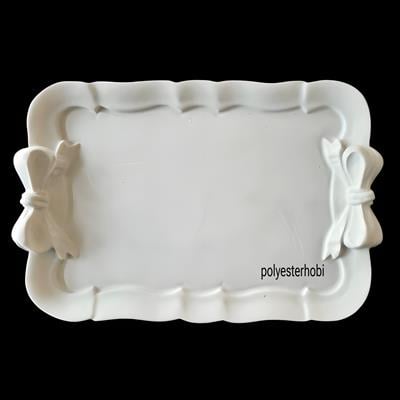 Te 135 - Fiyonklu Kahve Tepsi Ham Polyester Sunumluk