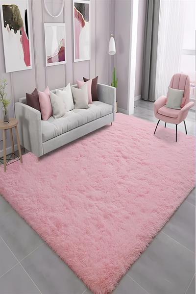 Kevline Home Ponpon Saçaklı Kaymaz Taban Halı Modern Yıkanabilir Halı Salon Koridor Halısı