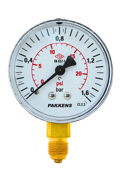 PAKKENS MANOMETRE Ø63  1..-..600 BAR