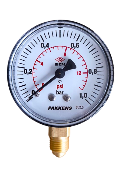PAKKENS MANOMETRE Ø63  1..-..600 BAR