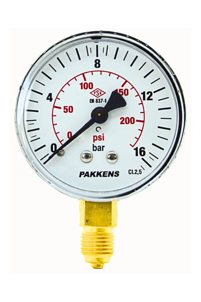 PAKKENS MANOMETRE Ø63  1..-..600 BAR