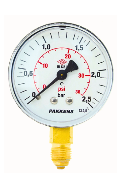 PAKKENS MANOMETRE Ø63  1..-..600 BAR