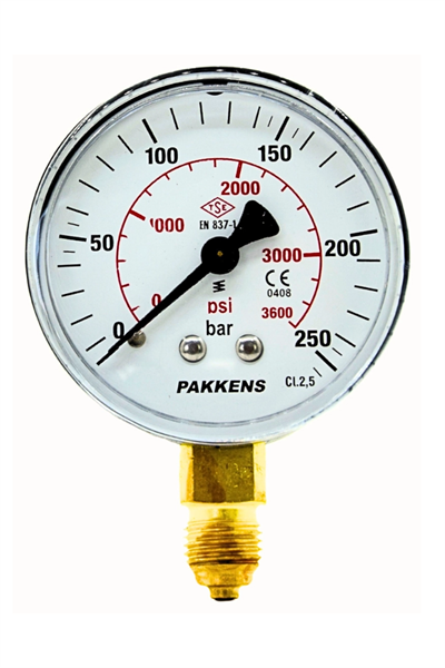 PAKKENS MANOMETRE Ø63  1..-..600 BAR