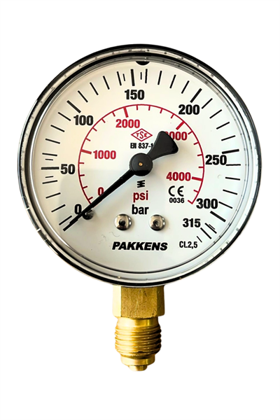 PAKKENS MANOMETRE Ø63  1..-..600 BAR