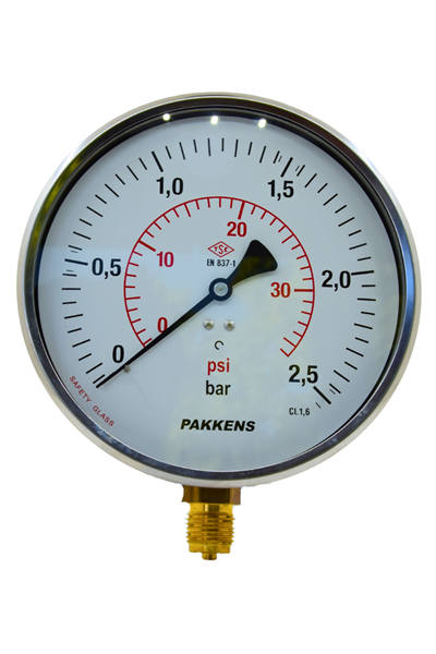 PAKKENS MANOMETRE Q160 2,5 Bar Alt.Ç.Has.