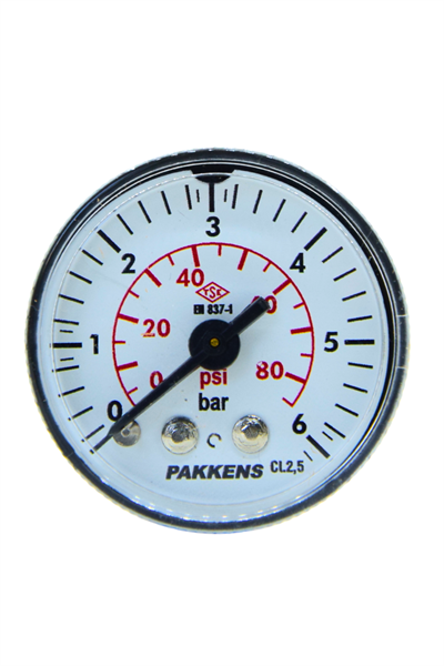 PAKKENS MANOMETRE Q40  6 Bar Ark.Ç.