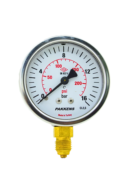 PAKKENS MANOMETRE Q63 16 Bar Alt.Ç.DOLGUSUZ