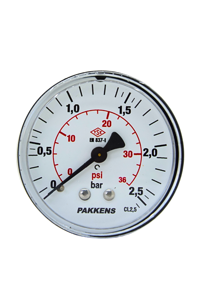 PAKKENS MANOMETRE Q63 2,5 Bar Ark.Ç.
