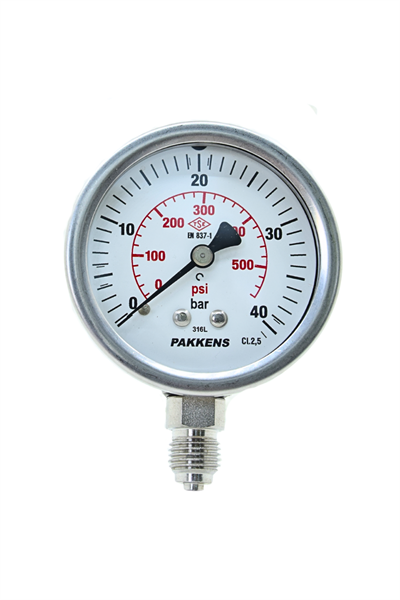 PAKKENS MANOMETRE Q63 40 Bar ALT.Ç. DOLDURULABİLİR