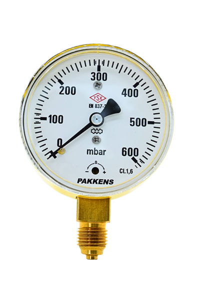 PAKKENS MANOMETRE Q63 600 MBAR ALT.ÇIK. DİYF.