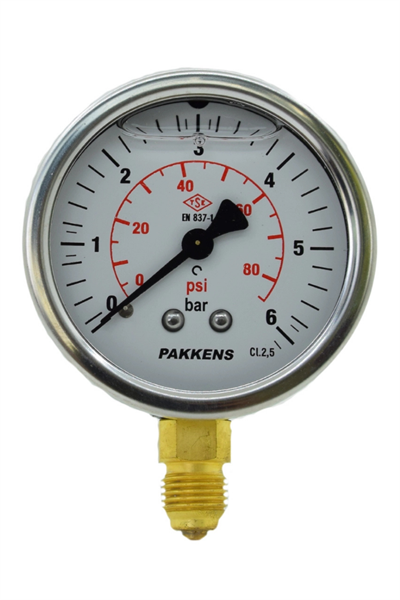PAKKENS MANOMETRE Q63 GLS.1 -... 600 Bar Alt.Ç.