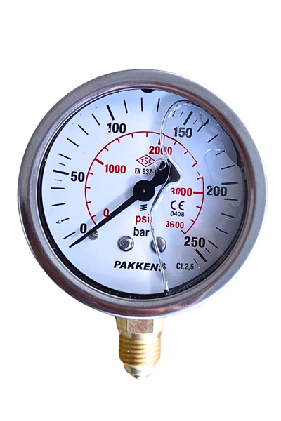 PAKKENS MANOMETRE Q63 GLS.1 -... 600 Bar Alt.Ç.