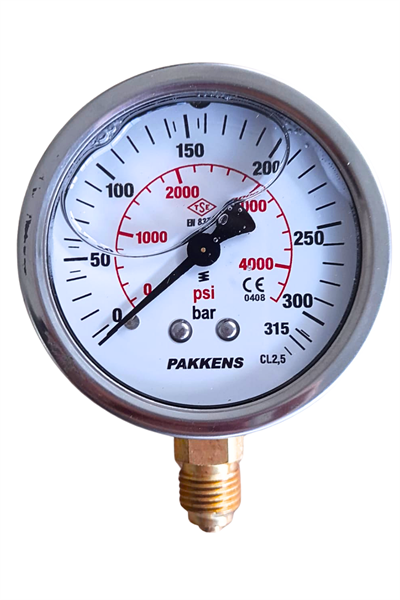 PAKKENS MANOMETRE Q63 GLS.1 -... 600 Bar Alt.Ç.
