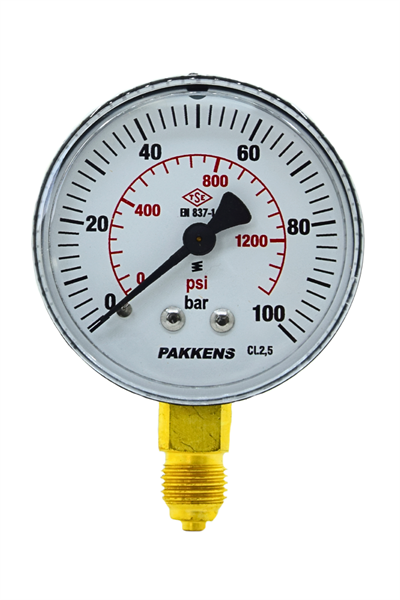 PAKKENS MANOMETRE Q63 GLS.100 Bar Alt.Ç.